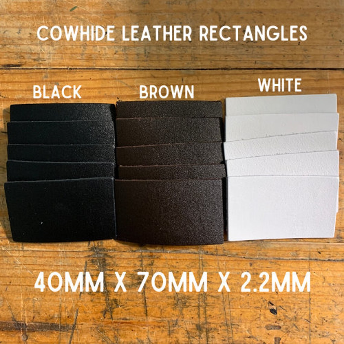 Cowhide Craft Leather Rectangles