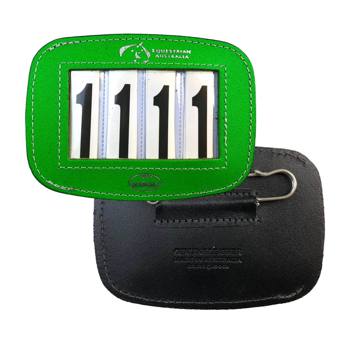 Equestrian Australia Stallion Hamag™ Leather Saddle Cloth Number Holders (Pair)