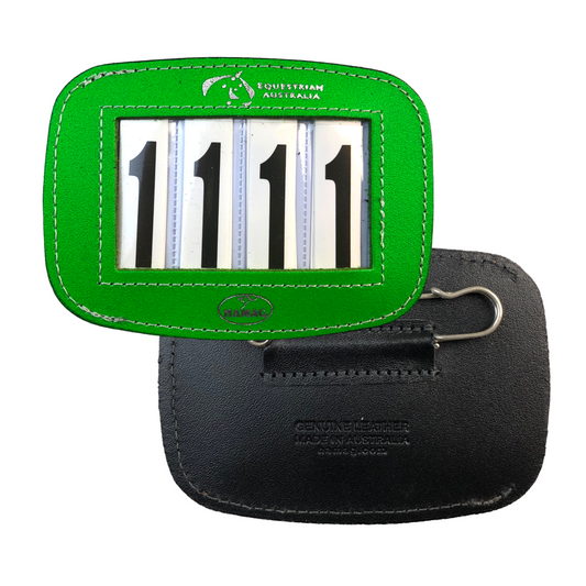 Equestrian Australia Stallion Hamag™ Leather Saddle Cloth Number Holders (Pair)